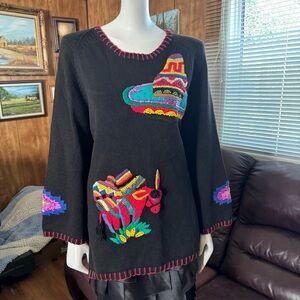 Vintage Grannycore Cottagecore Boho Cotton Sweater